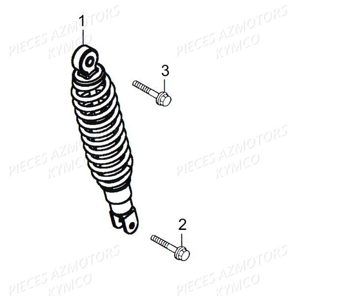 AMORTISSEUR ARRIERE KYMCO AGILITY 50 NAKED 2T