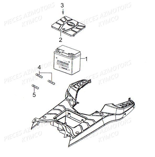 Batterie KYMCO Pièces AGILITY 50 RS NAKED 2T EURO2 (KE10BB)