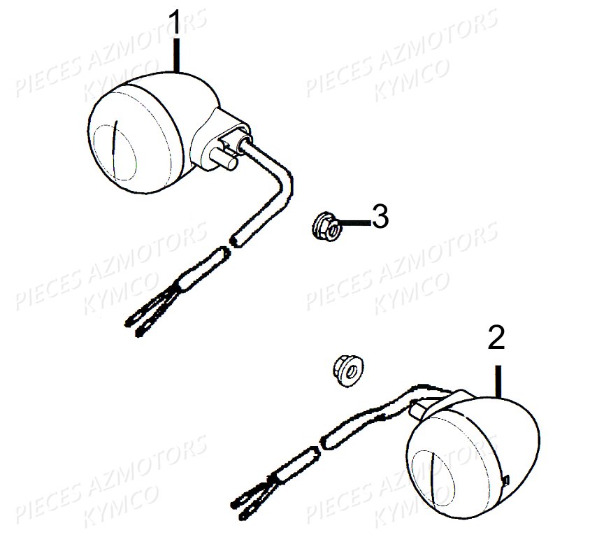 CLIGNOTANTS KYMCO Pièces AGILITY 50 RS NAKED 2T EURO2 (KE10BB)