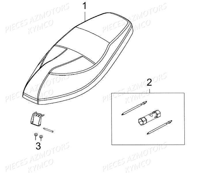 Selle KYMCO Pièces AGILITY 50 RS NAKED 2T EURO2 (KE10BB)