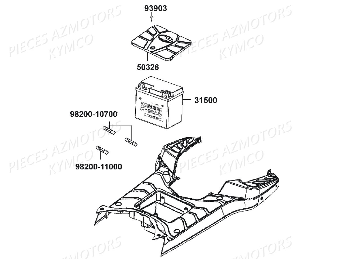 Batterie KYMCO Pièces AGILITY 50 NAKED RENOUVO 4T EURO4 (KN10CA/KN10CB)