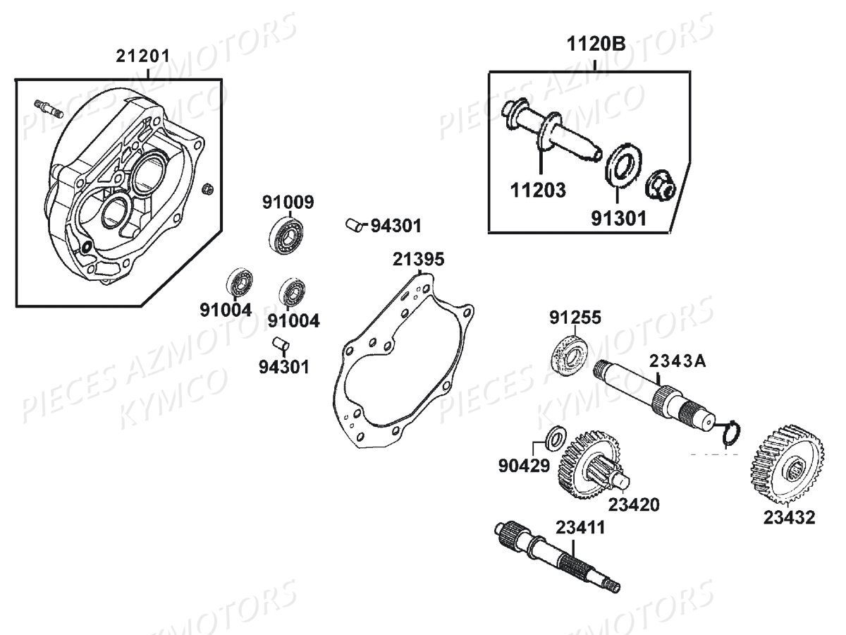 TRANSMISSION KYMCO AGILITY 50 NAKED E4