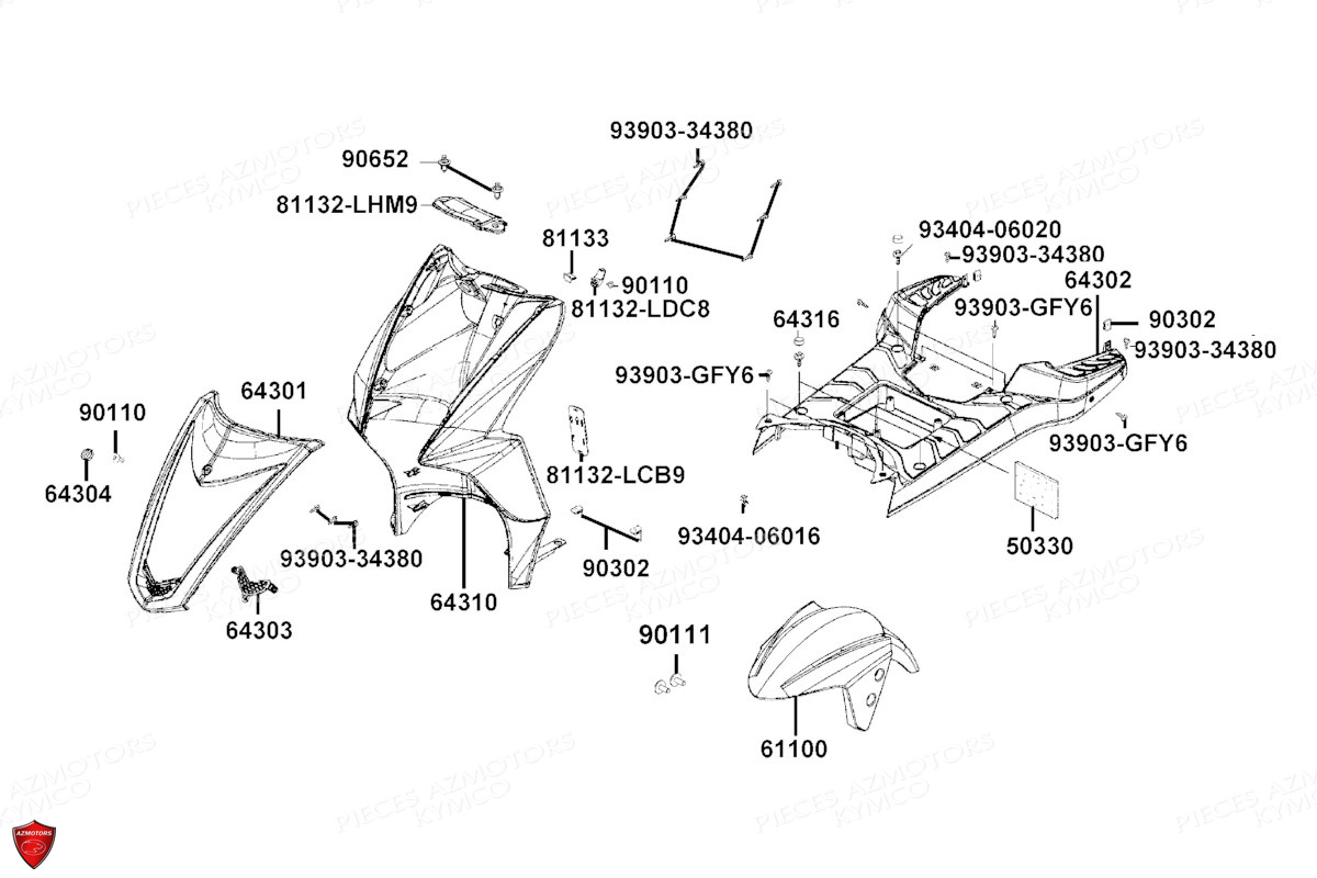 Carenages Avant KYMCO 