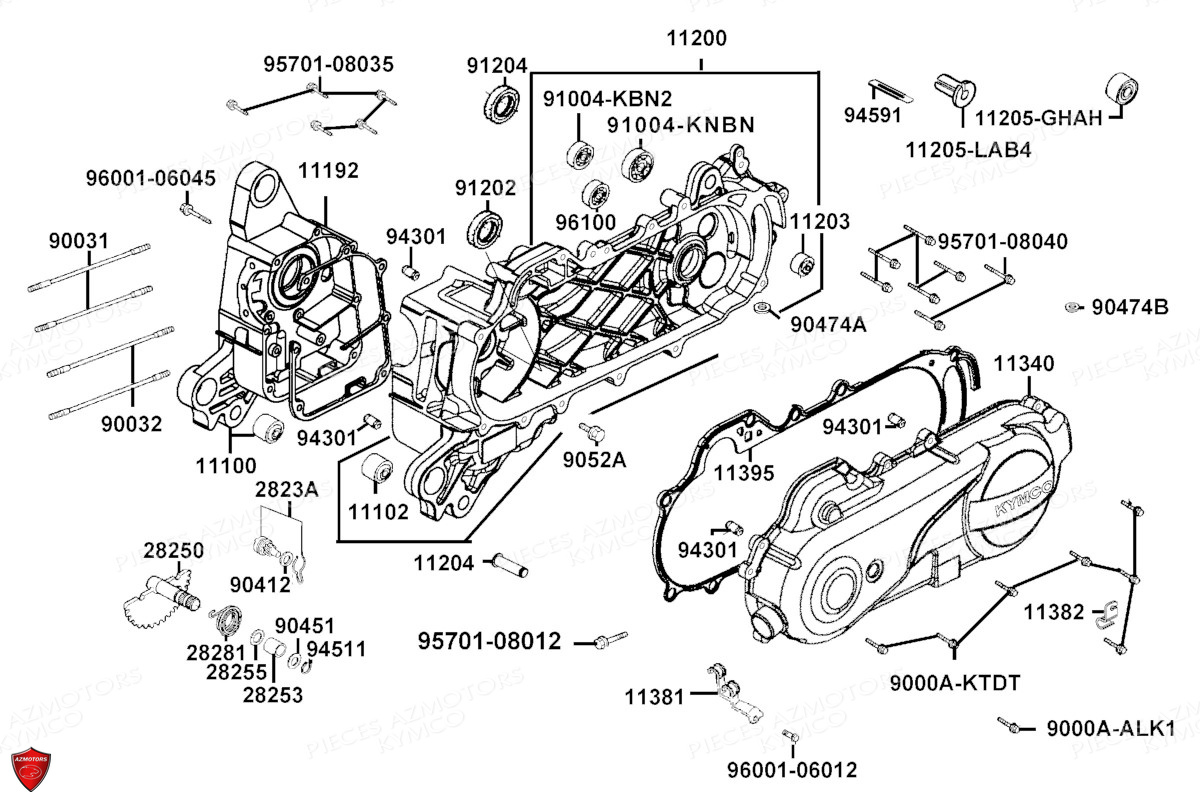 CARTERS MOTEUR KYMCO AGILITY 50 NAKED RENOUVO E5