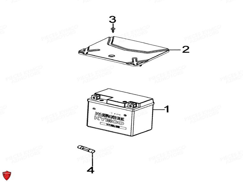BATTERIE YTX5L-BS YUASA (ORIGINE) KYMCO pour BATTERIE de AGILITY 50 PREMIUM