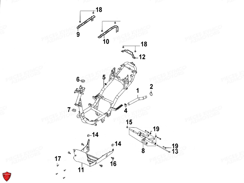 CHASSIS pour AGILITY 50 PREMIUM