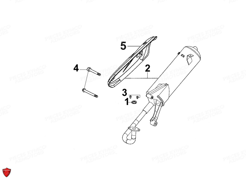 ECHAPPEMENT KYMCO AGILITY 50 PREMIUM 10 POUCES 4T EURO II (KD10SF)