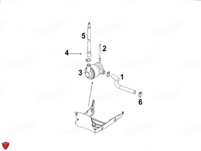 RENIFLARD KYMCO AGILITY 50 PREMIUM 10 POUCES 4T EURO II (KD10SF)