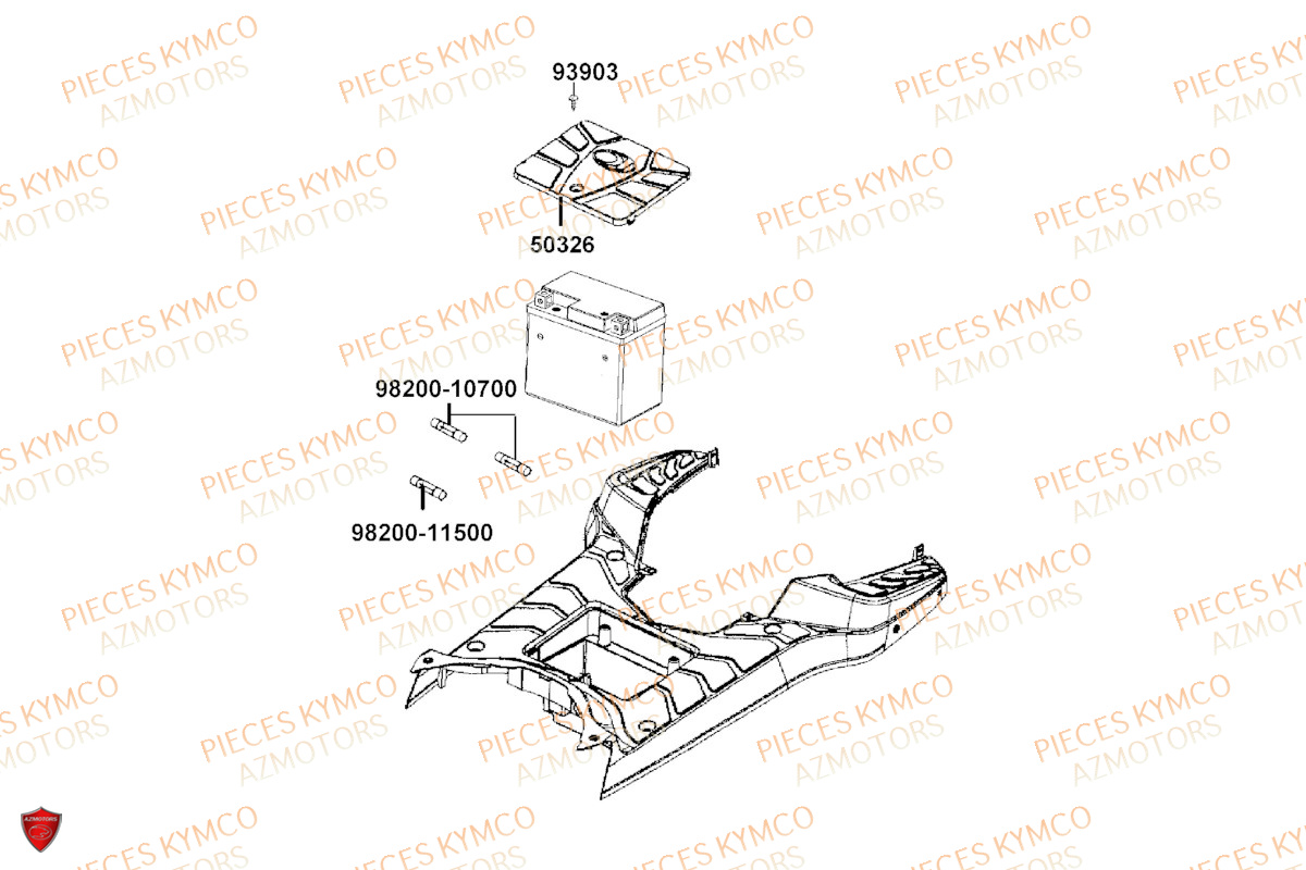 Batterie KYMCO Pieces AGILITY 50 NAKED RENOUVO 4T EURO5 (KN10FA/KN10FB/KN10FC)