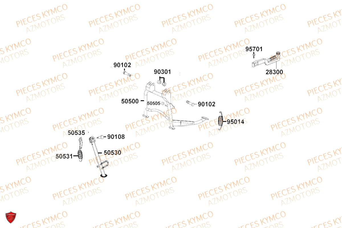 BEQUILLES KYMCO AGILITY 50 RENOUVO E5