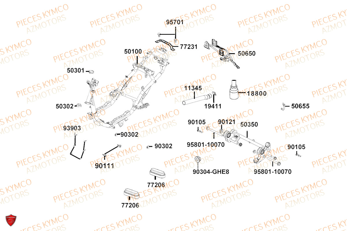 CHASSIS KYMCO AGILITY 50 RENOUVO E5