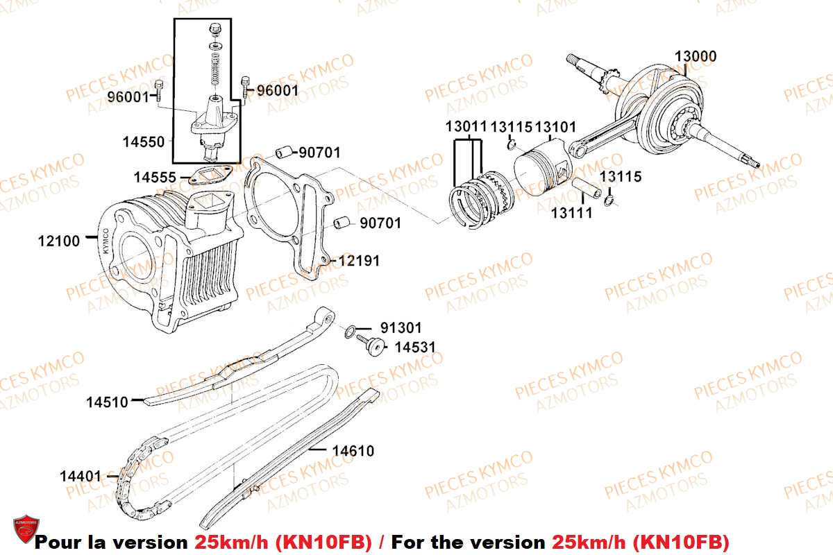 CYLINDRE_25KM-H_KN10FB KYMCO AGILITY 50 NAKED RENOUVO 4T EURO 5 (KN10FA)