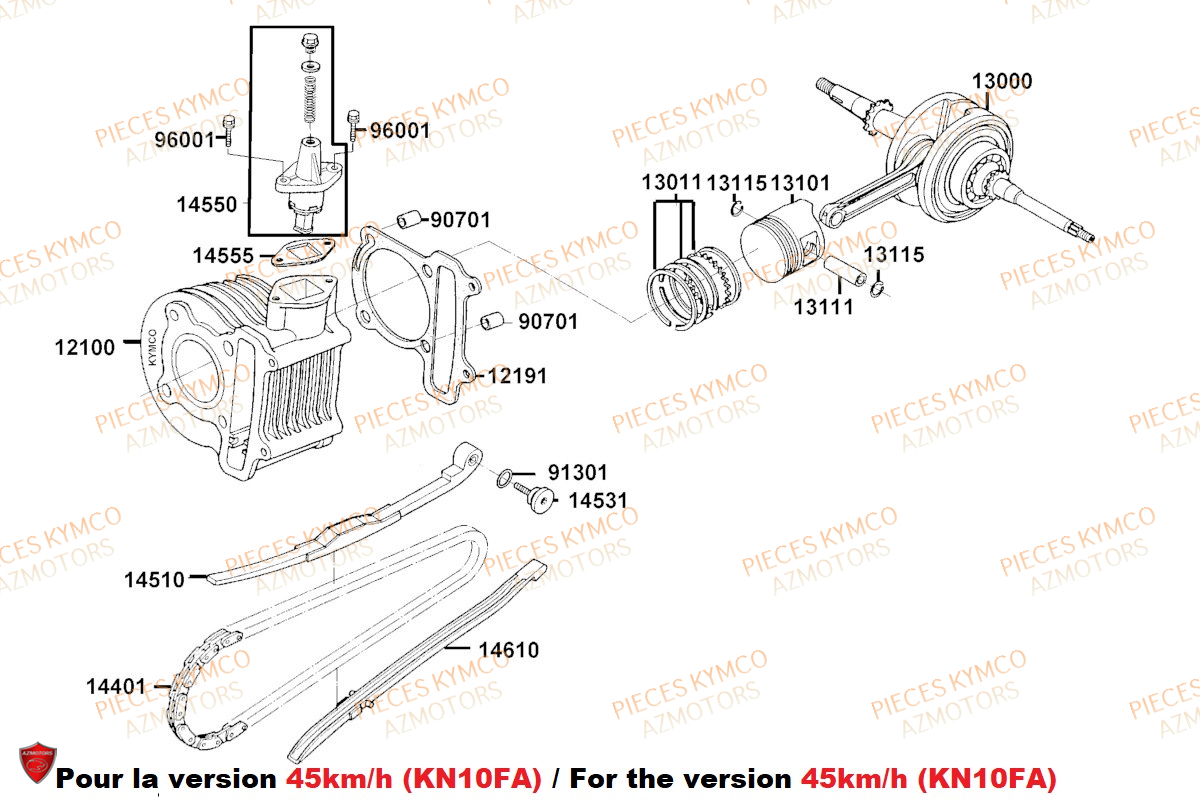 CYLINDRE_45KM-H_KN10FA KYMCO AGILITY 50 NAKED RENOUVO 4T EURO 5 (KN10FA)