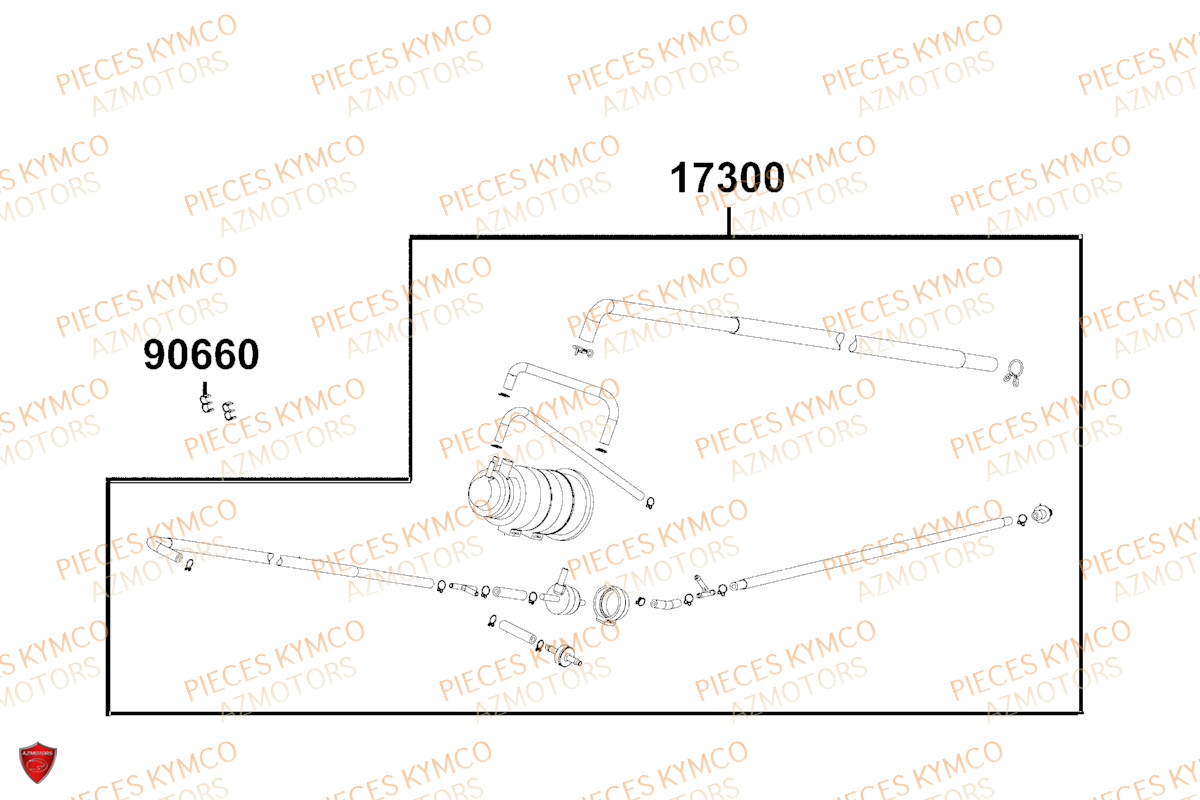 Reniflard KYMCO Pieces AGILITY 50 NAKED RENOUVO 4T EURO5 (KN10FA/KN10FB/KN10FC)