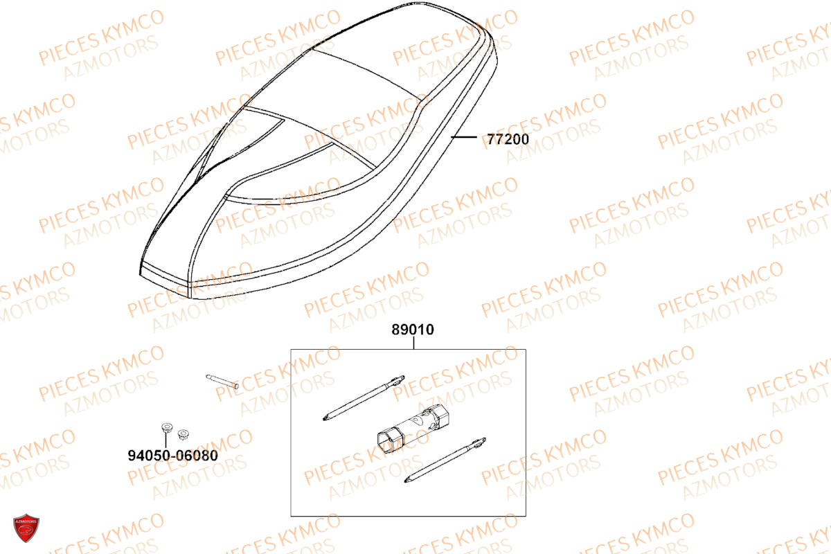 Selle KYMCO Pieces AGILITY 50 NAKED RENOUVO 4T EURO5 (KN10FA/KN10FB/KN10FC)