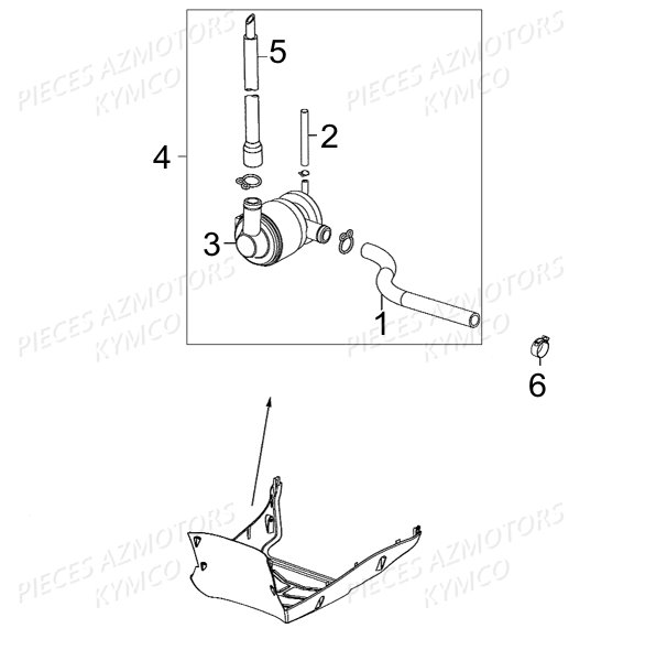 Reniflard KYMCO Pièces AGILITY 50 RS 4T EURO II (KG10SR)