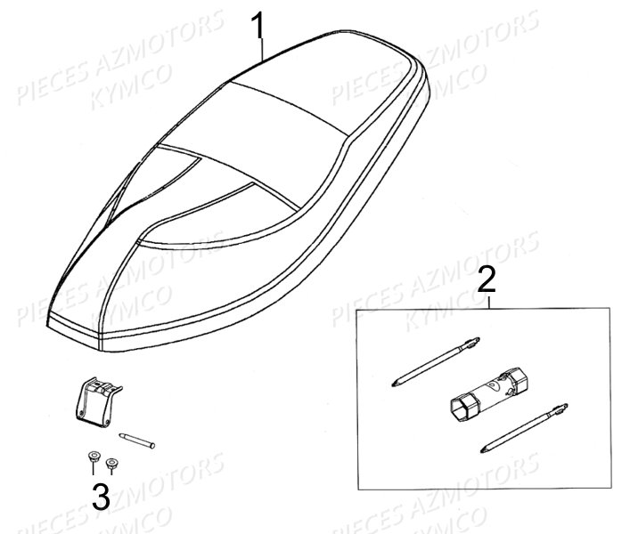 SELLE LONGUE pour AGILITY 50 RS 4T