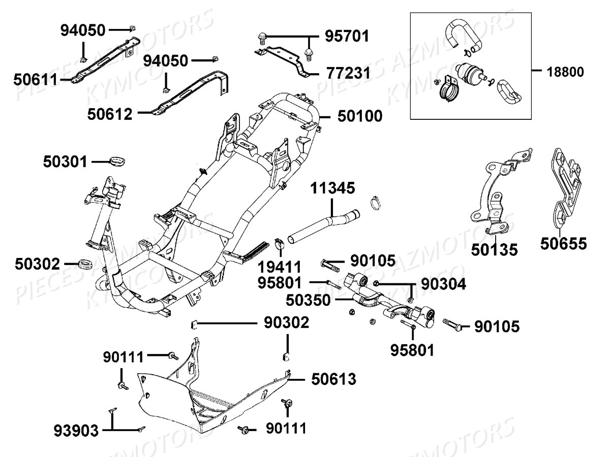 CHASSIS pour AGILITY 50 ST E4