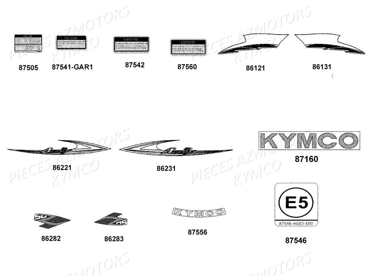DECORS KYMCO AGILITY 50 ST E4