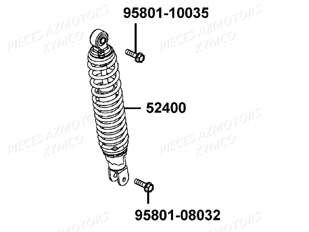 Amortisseur KYMCO Pieces AGILITY 50I 16+ 4T EURO4 (KP10AE/KP10AF)