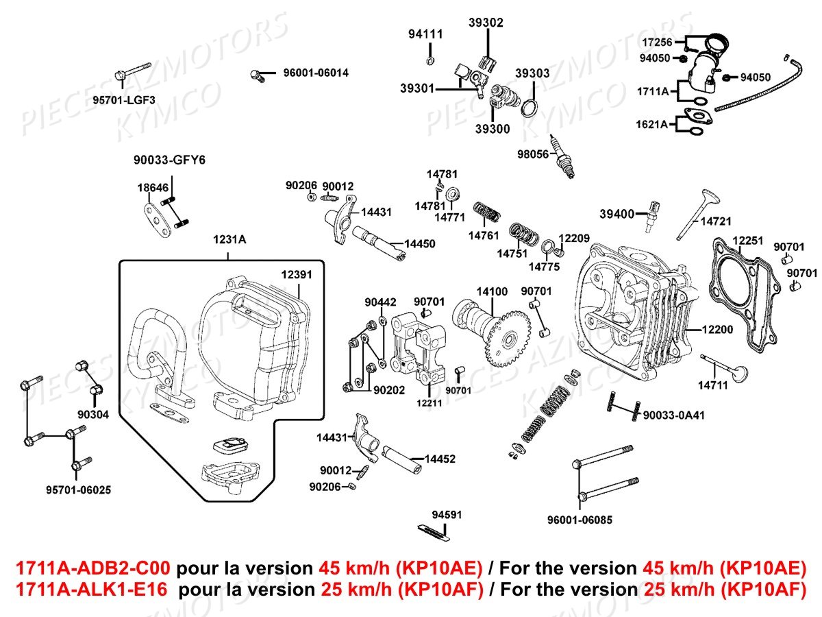 CULASSE pour AGILITY 50i 16P E4