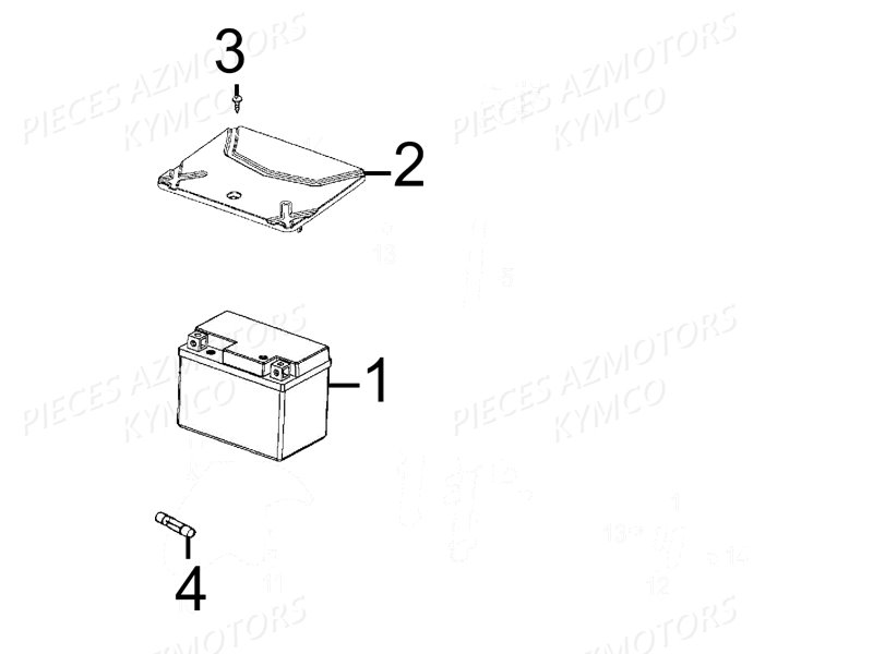 BATTERIE YTX7A-BS YUASA (ORIGINE) KYMCO pour BATTERIE de AGILITY CARRY 125 E3