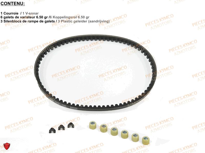 Set Entretien Transmission KYMCO Pièces AGILITY 50 CARRY E2 (KG10DK)