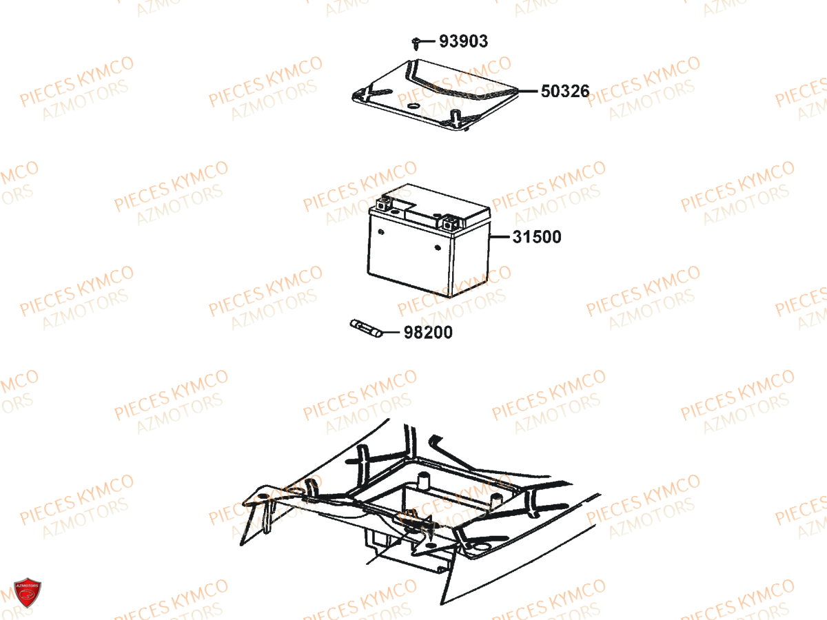 BATTERIE YTX7A-BS YUASA (ORIGINE) KYMCO pour BATTERIE de AGILITY CARRY 50 4T E2