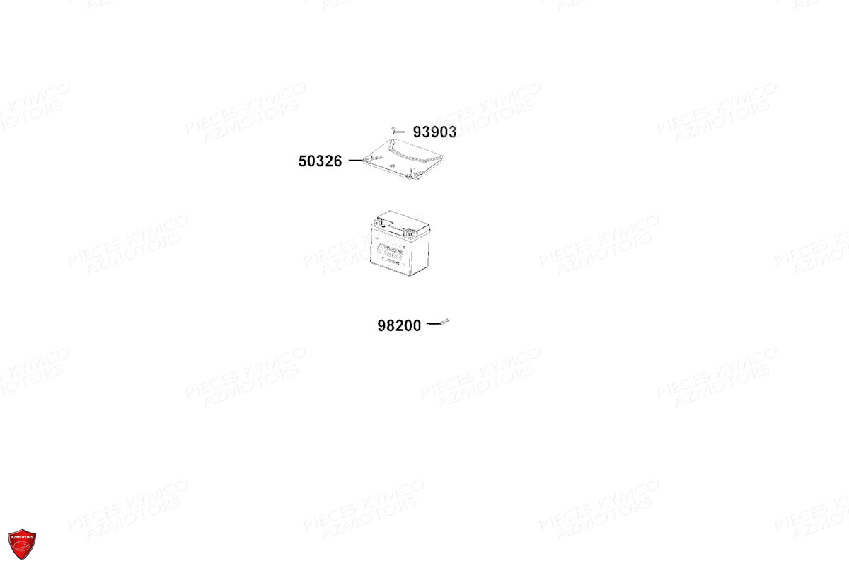 Batterie KYMCO Pièces AGILITY 50I CARRY E5 (KN10DG)