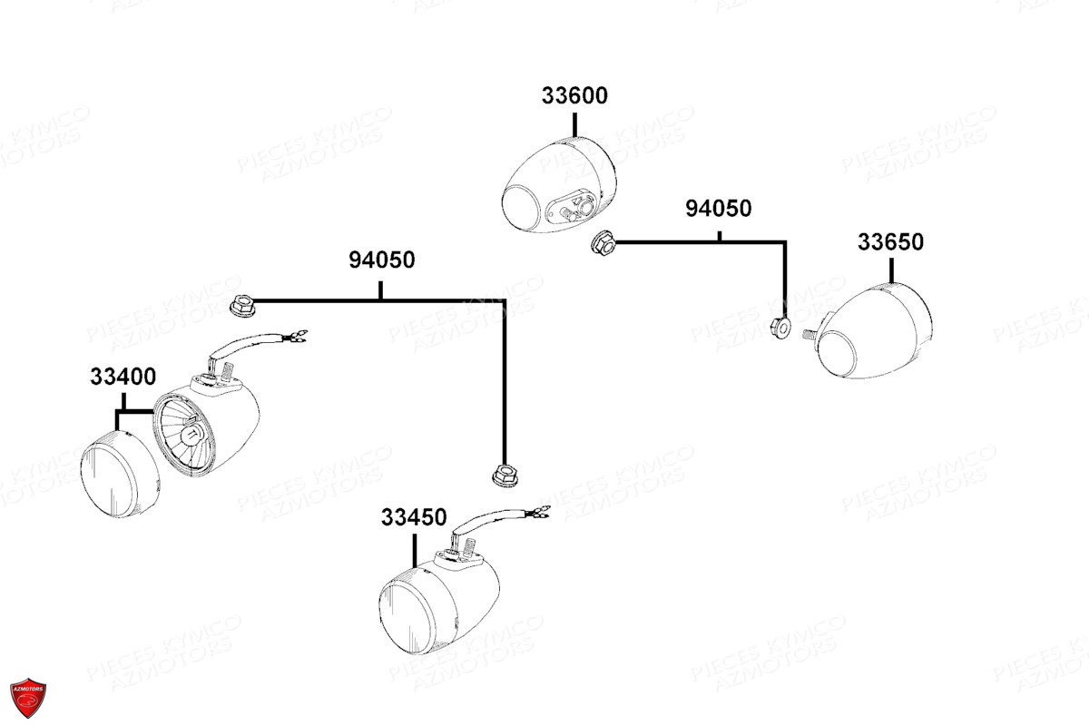 Clignotants KYMCO Pièces AGILITY 50I CARRY E5 (KN10DG)
