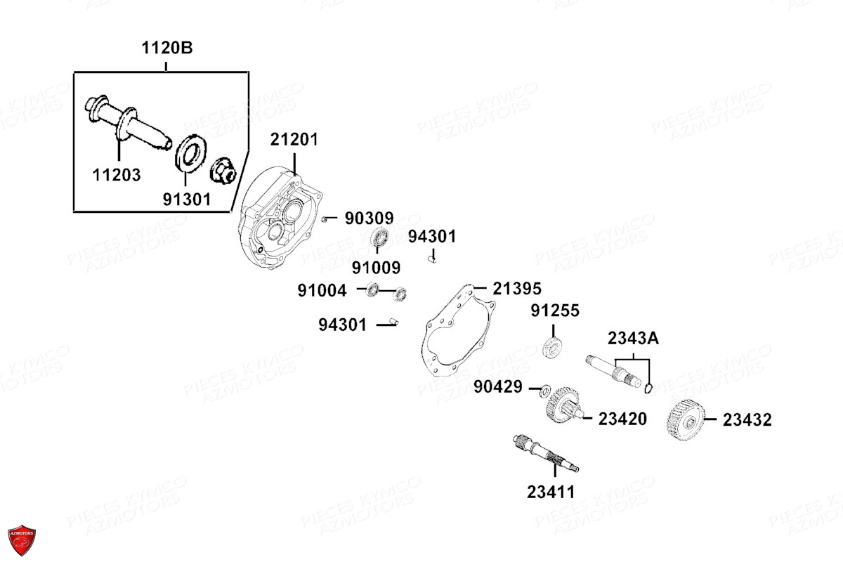 TRANSMISSION KYMCO AGILITY CARRY 50 4T E5