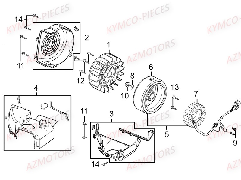 Allumage Turbine De Refroidissement AZMOTORS 