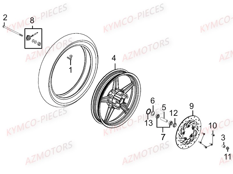 Roue Avant AZMOTORS 
