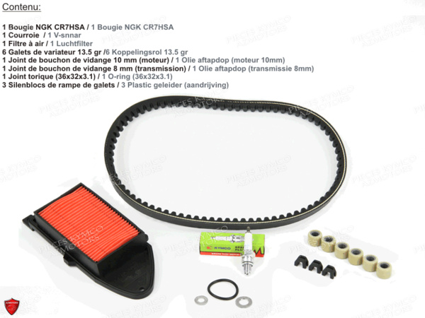 1 Set Entretien Periodique KYMCO Pièces AGILITY CITY 125 4T EURO3 (KL25BA)