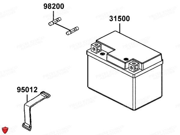 BATTERIE YTX7A-BS YUASA (ORIGINE) KYMCO pour BATTERIE de AGILITY CITY 125 4T E3
