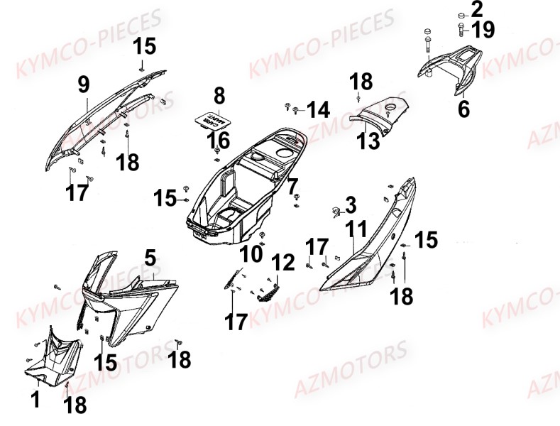 Carenages Arrieres AZMOTORS 