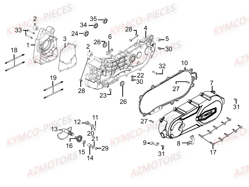 Carter Moteur AZMOTORS 