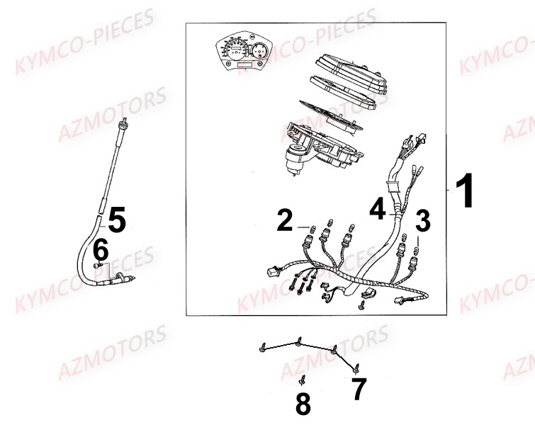 COMPTEUR AZMOTORS AGILITY CITY 125 III