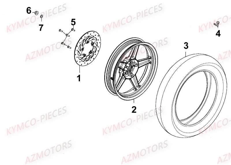 Roue Arriere AZMOTORS 