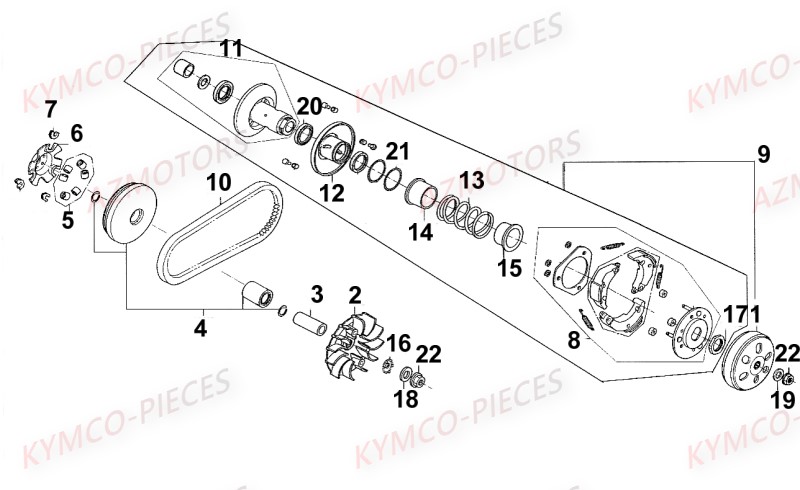 Variateur Embrayage AZMOTORS 