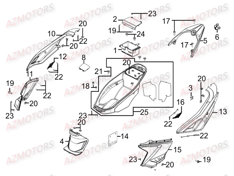 Carenages Arriere AZMOTORS 