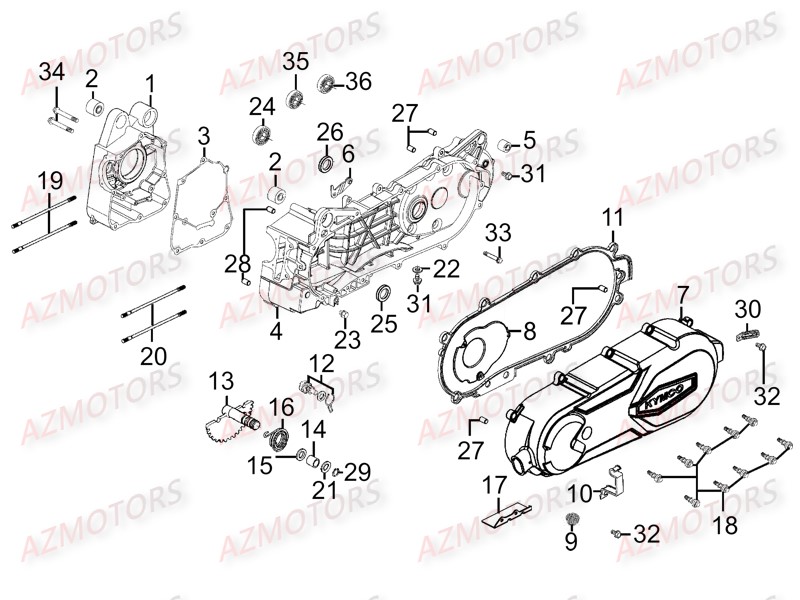 Carter Moteur AZMOTORS 