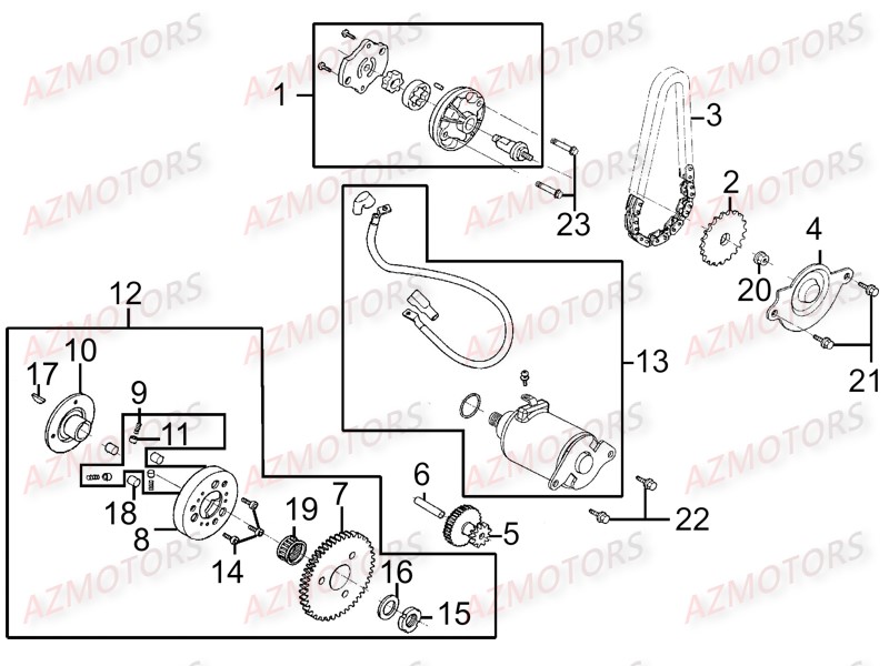 Demarreur Pompe A Huile AZMOTORS 