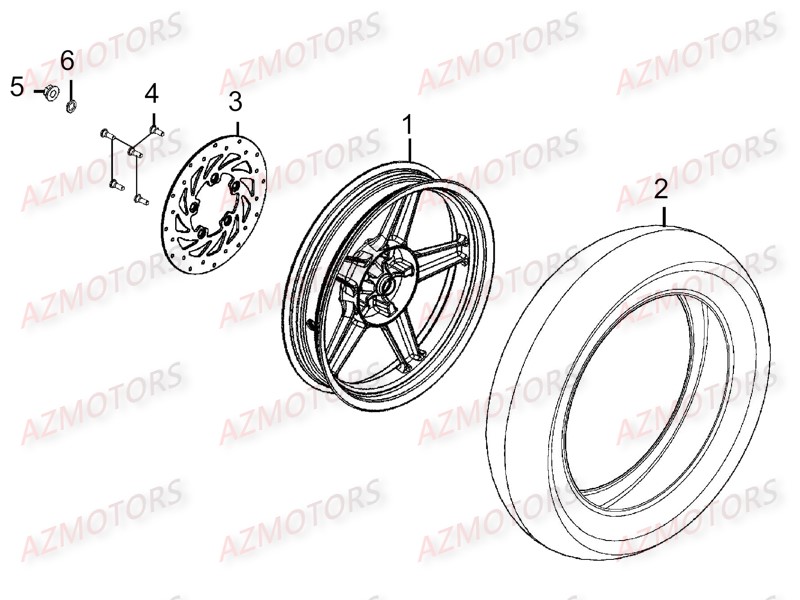 Roue Arriere AZMOTORS 