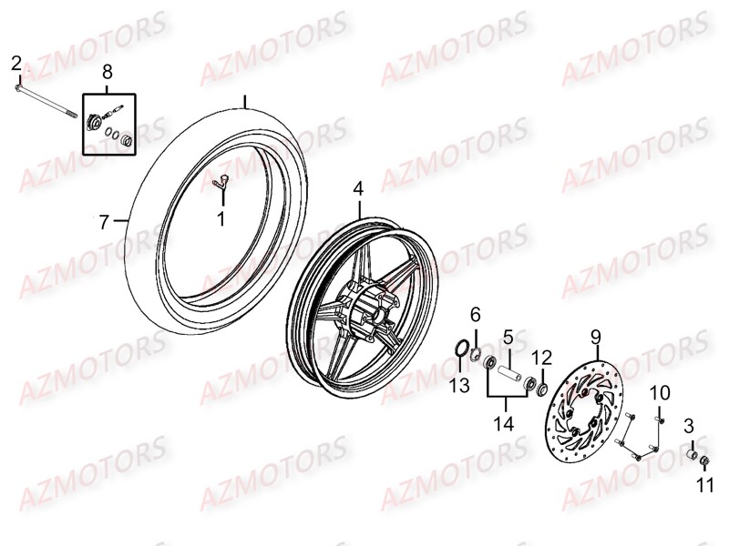Roue Avant AZMOTORS 