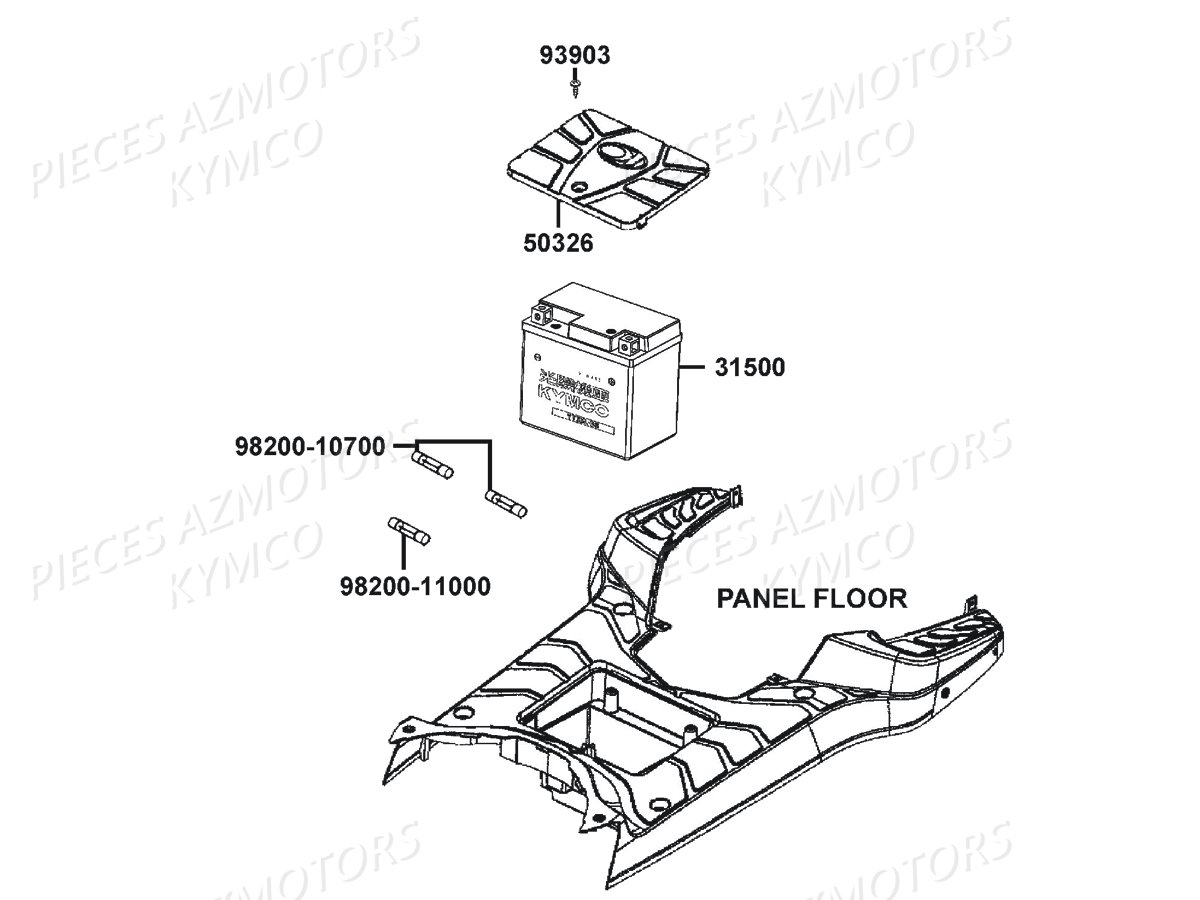 Batterie KYMCO Pieces AGILITY 50 NAKED RENOUVO 2T EURO2 (KE10BF/KE10BJ)