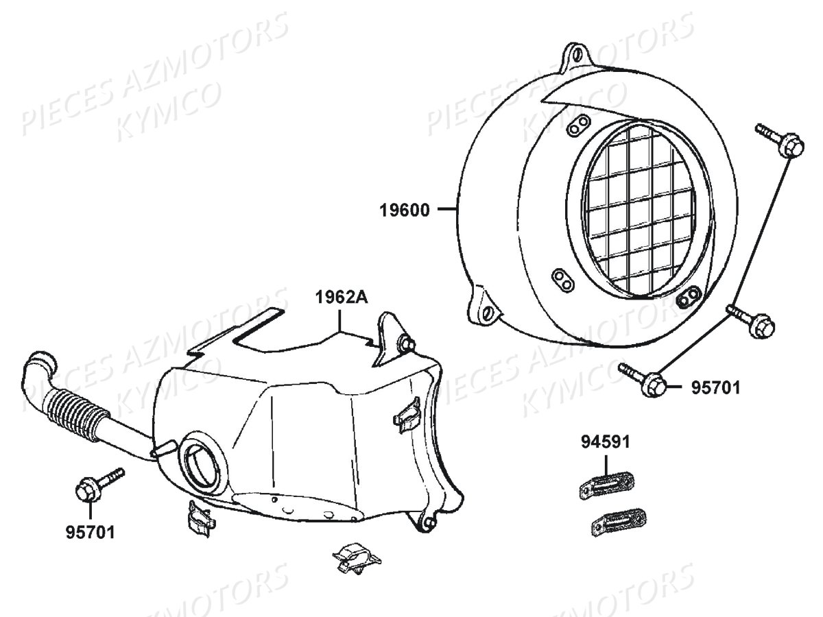 CARTER DE REFROIDISSEMENT KYMCO AGILITY RS RENOUVO 2