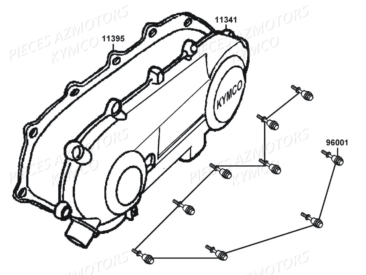 Carter Transmission KYMCO Pieces AGILITY 50 NAKED RENOUVO 2T EURO2 (KE10BF/KE10BJ)