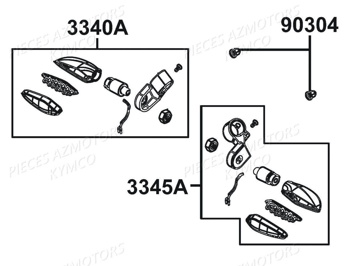 Clignotants KYMCO Pieces AGILITY 50 NAKED RENOUVO 2T EURO2 (KE10BF/KE10BJ)