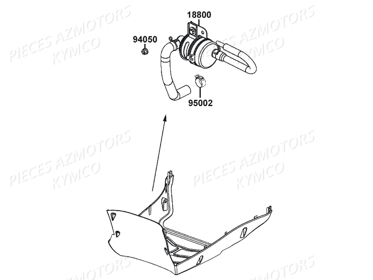 Reniflard KYMCO Pieces AGILITY 50 NAKED RENOUVO 2T EURO2 (KE10BF/KE10BJ)